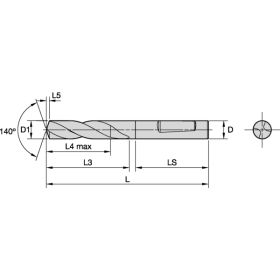 GOdrill™ - 5 x D - Whistle Notch™ Shank - Metric