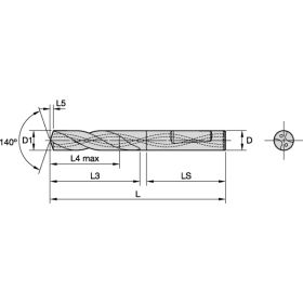 GOdrill™ - 8 x D - Internal Coolant - Whistle Notch™ Shank - Metric